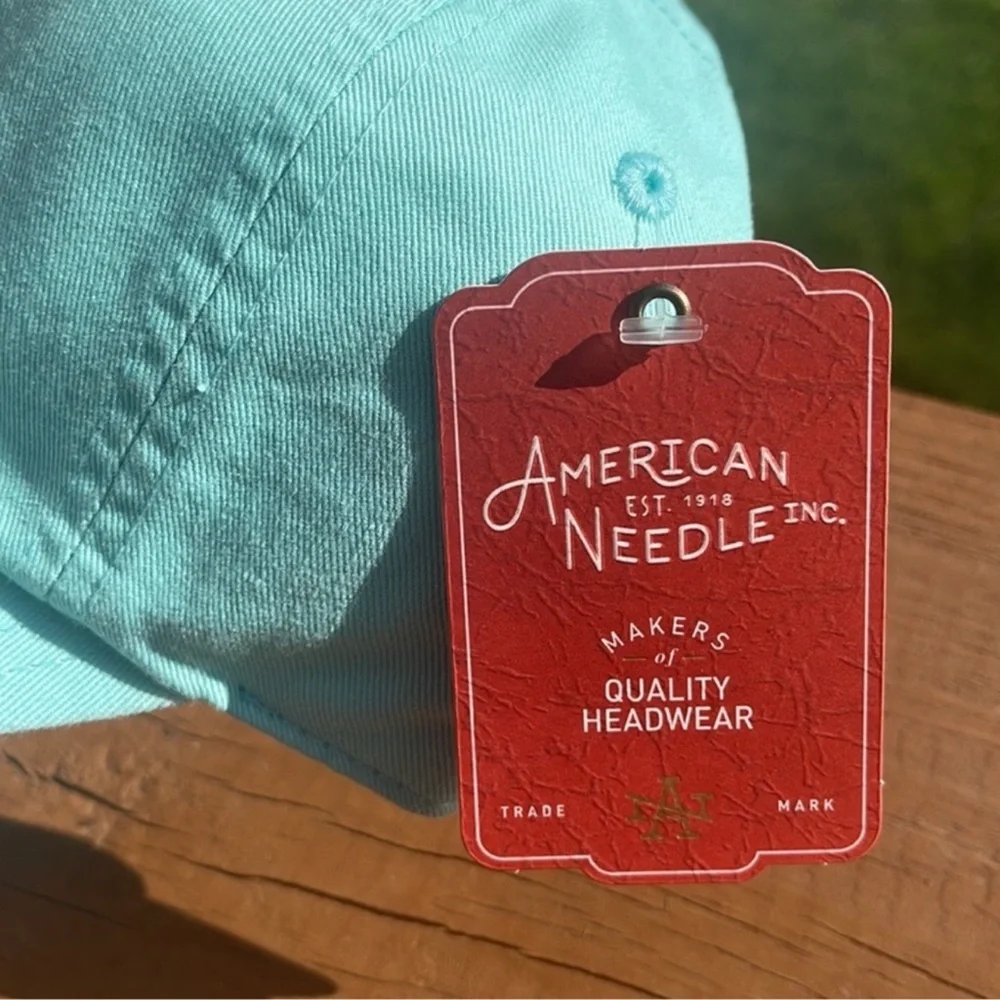 American Needle 60s Baseball Cap Hat Turquoise Blue